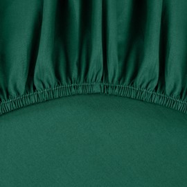 Eurofirany - Fitted Sheet 140 x 200 cm - Basic Cotton Flat Sheet with Elastic Band, Durable - for Thick Mattresses 30 cm Deep Pocket - Many Colours, Green