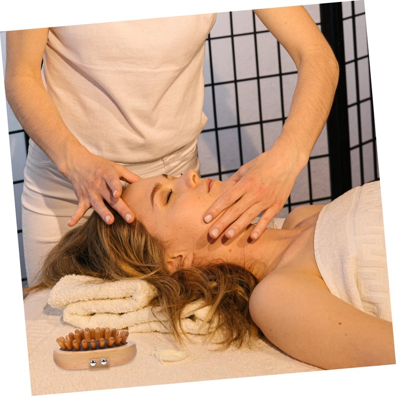 OHPHCALL Handheld Wooden Massager for Home Use Ergonomic Beech Design