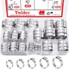 Twidec/48PCS 3/8",1/2",3/4",5/8",1" PEX Cinch Clamps Kit 5 size,Stainless Steel Pex