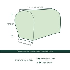 XIEHUZA Arm Rest Covers, Stretch Armchair Couch Armrest Chair Covers for Furniture Protector, Anti-Slip Sofa Chair Arm Caps Spandex Polyester Slipcovers, Set of 2 (Army Green)