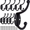 Bosdontek Coat Hooks 10 Pcs Clothes Hooks Vintage Antique hat
