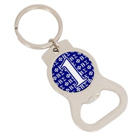 Desert Cactus Phi Beta Sigma Bottle Opener Keychain PBS GOMAB D9 Divine 9 Cross Over Line Number Car Keys (Silver Bottle Opener #1)