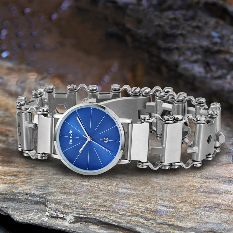 ieron Multitool Bracelet for Men - 29-in-1 Stainless Steel Multifunctional