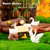 Chuxin Mini Resin Animals to Hide, 36pcs Tiny Ducks Fairy