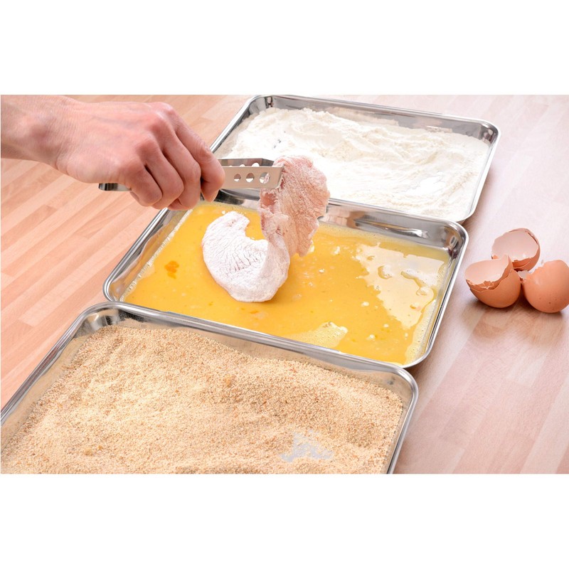 GRÄWE Breading Set 4-Piece Large Stainless Steel