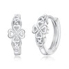 PARYFO Celtic Knot Earrings Sterling Silver Small Heart Hoop Earrings