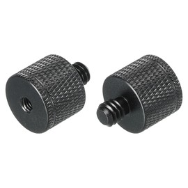 sourcing map 2 Pack Microphone Stand Adapter M4 Female to 1/4 Male Camera Screw Black