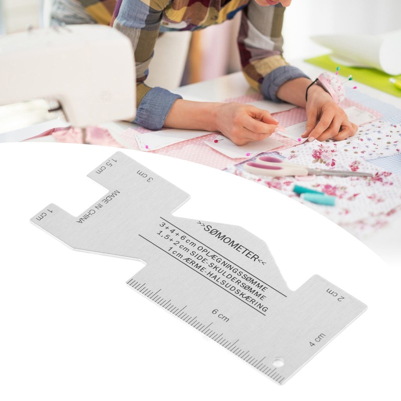 Metal Sewing Ruler Aluminium Alloy Light Flexible Portable Accurate Hand