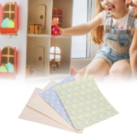 1 12 Scale Dollhouse, 4 Sheets Different Patterns Wall Paper Lovely Miniatures Dolls House Wallpaper