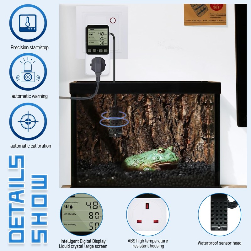Digital Thermostat Temperature Controller, Socket Outlet 230V Temperature Control Switch