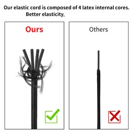 Elastic String for Bracelets Making - Cuttte 2 Rolls 1.2MM Black Elastic Cord Total 109 Yards, Sturdy Stretchy Bracelet String Elastic String for Jewelry Making, Necklaces, Beading