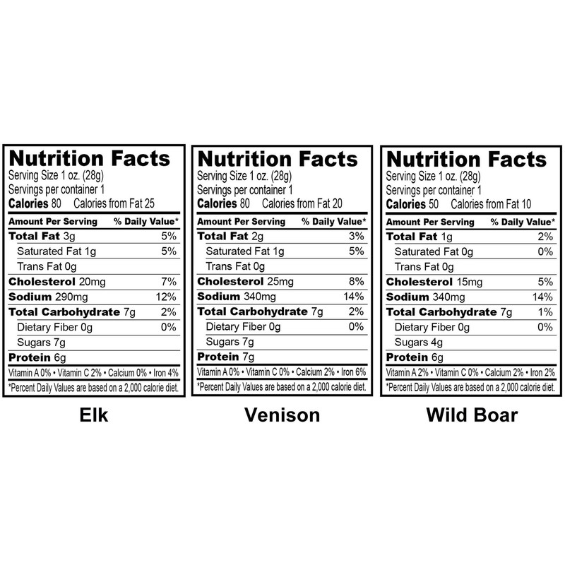 Buffalo Bills Exotic Game Meat Sausage Sticks (mixed 1oz sticks