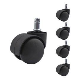 INCREWAY Set of 5 Nylon Wheel Casters, Chair Wheel Replacement Universal Swivel Caster Trolley Wheel