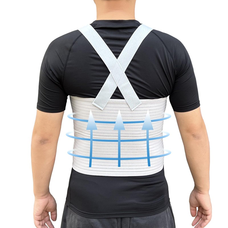 Rib Injury Chest Binder Brace for Cracked Ribs - Elastic