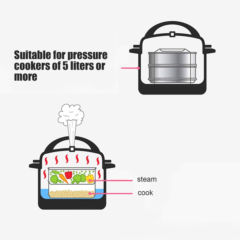 Stackable 3 Tier Food Steamer Pan Stainless Steel Steamer Pot