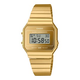 CASIO Unisex Adult's A700WEVG-9A Digital Watch, Gold, 37.4 x 35.5 x 6 mm