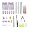 Nail Manicure Set Glitter Powder Nail Tips Brush Nail Art