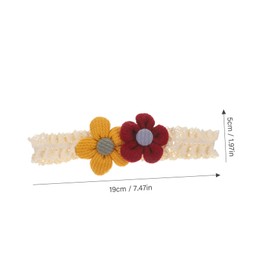 VICASKY 2pcs Girl Headbands Flower Elastic Hair Bands for Soft Floral Design Hair Accessories for Years Stylish and Comfortable