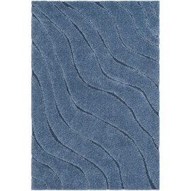 SAFAVIEH Florida Shag Collection Accent Rug - 4' x 6', Light Blue & Blue, Non-Shedding & Easy Care, 1.2-inch Thick Ideal for High Traffic Areas in Entryway, Living Room, Bedroom (SG472-6065)