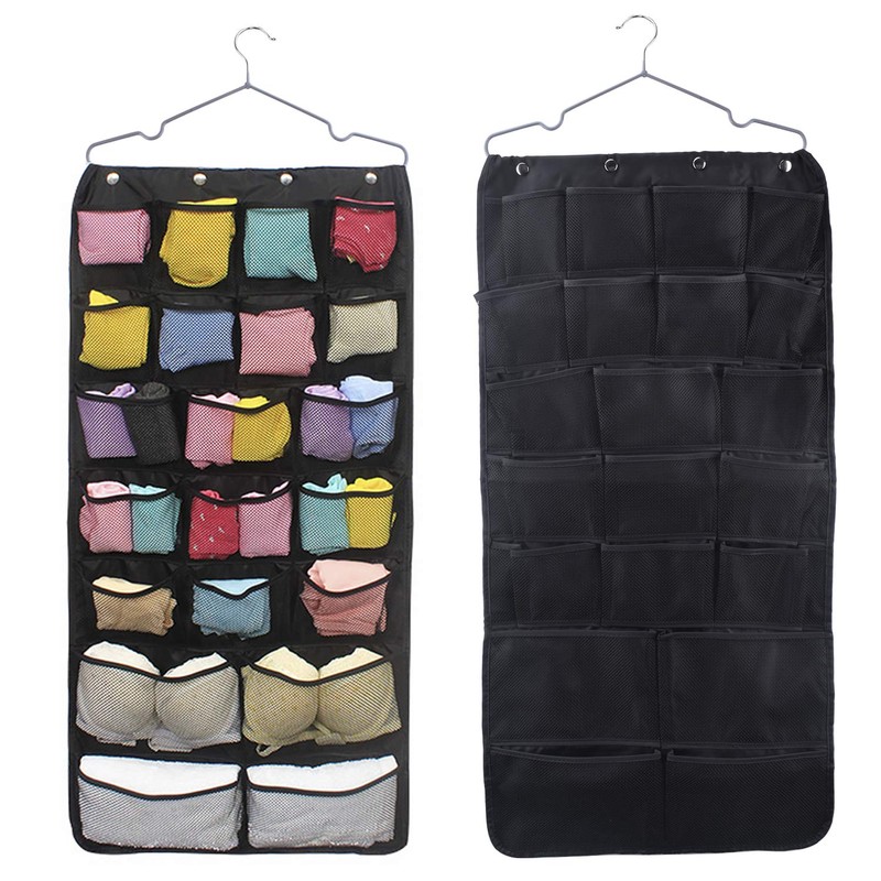 Geboor Oxford Hanging Closet Organizer for Underwear, Stocking, Bra and