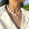 Shell Necklace Summer Turtle Beach Necklaces for Women Pearl Shell