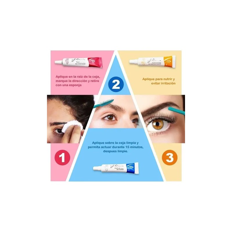 Kit Planchado Cejas J Denis Profesional Laminado 10 Pack