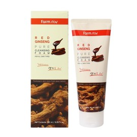 Farmstay Pure Cleansing Foam Red Ginseng 180ml / 퓨어 클렌징폼 홍삼 180ml