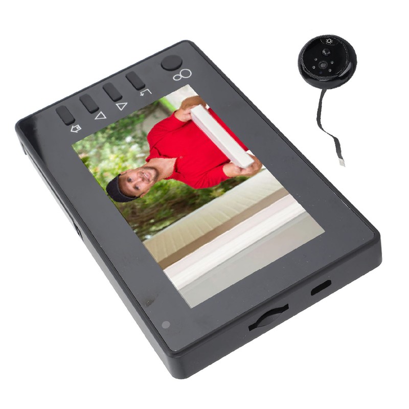 720P Peephole Viewer Door Camera 4.3 Inch Screen 145 Wide