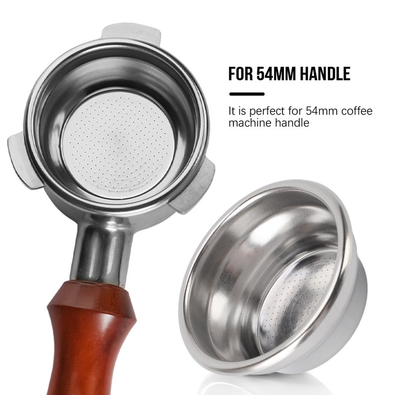 3pcs 54mm Coffee Filter Basket Stainless Steel Portafilter Basket Cup