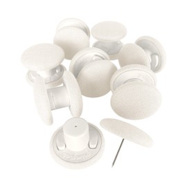 Primpins Linen Fabric Duvet Clips - 20 Colors Available - Prevents Comforter from Shifting in Cover - Keeps Sheet Attached to Blanket (Set of 8, White)