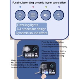 TayloHil Musical Instrument Pendant Keychain with Buttons and Sounds (black)