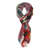 PANTONIGHT Long Chiffon Sheer Scarf Flowers Patchwork Printed Lightweight Scarf