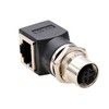 HangTon M12 to RJ45 Ethernet Adapter, 4pin D-code Female for