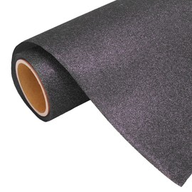 10 Yard x 20" Roll Threadart Glitter Holo Black Heat Transfer Vinyl Film HTV | Glitter Colors | Compatible with Venture, Explore, and Maker, Silhouette Cameo, & Large Format Cutters