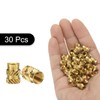 sourcing map 30 Pcs M5 Brass Knurled Threaded Insert M5x9.5mm,
