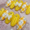 Cozy check handmade nail tips - lipstick / 포근한 체크