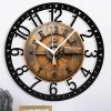 25cm Circular Iron Wall Clock with a Nautical Sextant Designsheet