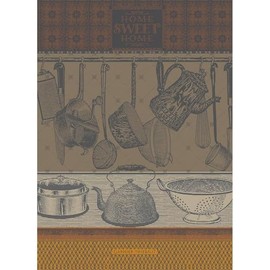 Garnier Thiebaut Tea Towels Home Sweet Home Saffron 56 x 77 cm 100% Cotton