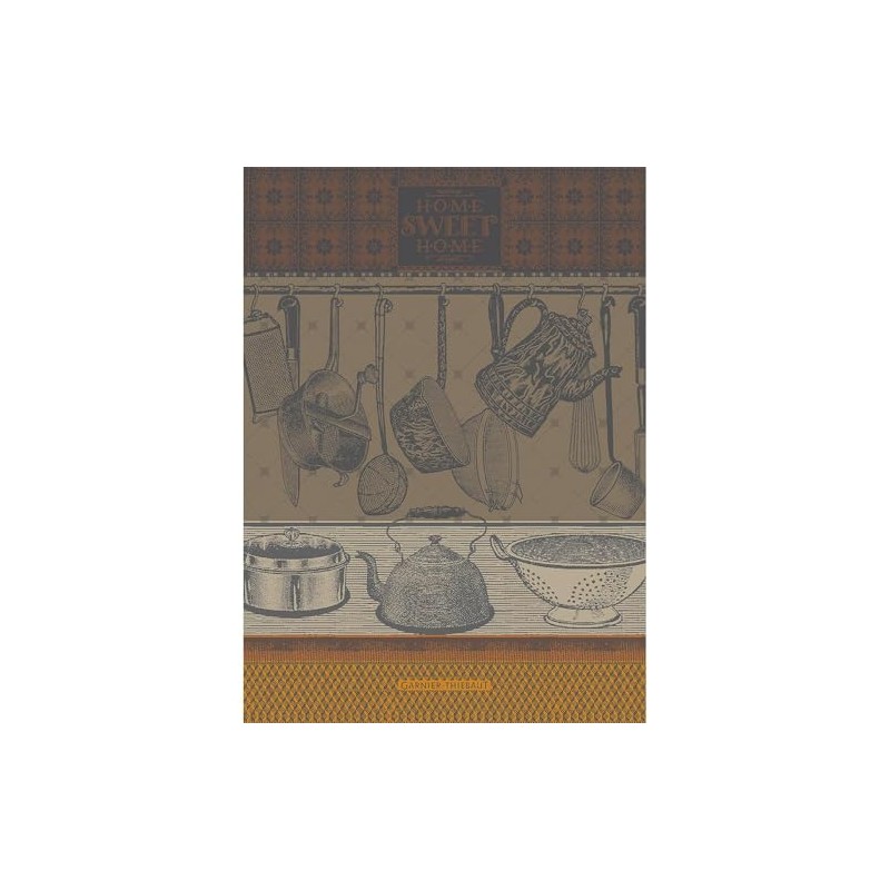 Garnier Thiebaut Tea Towels Home Sweet Home Saffron 56 x