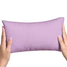 LeoreHu Mini Pillow 11x7 Machine Washable Small Pillow Plain Nappel Pillow for Toddlers Kids Dogs Travel (Light Purple)