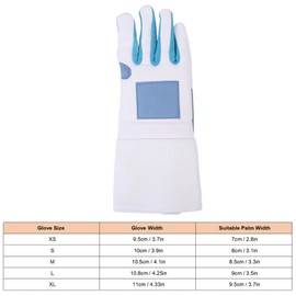 VBESTLIFE Fencing Glove for Right Hand, Non-Slip Fencing Glove, Comfortable Fit, Durable Knitted Fabric for Sabre Oil Sword Training (XL)