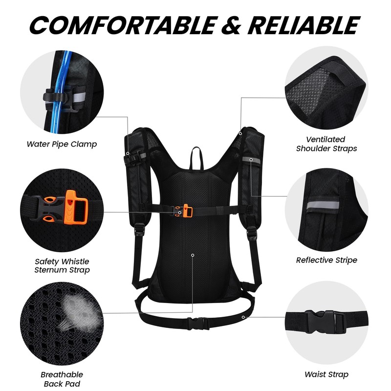 Nepest Hydration Pack Backpack with 2L Water Bladder, Lightweight Water