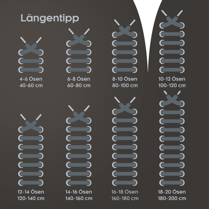 biped Laces 2 Pairs of Round Cotton Shoelaces Diameter 2