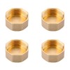 4 Pcs Female Thread Brass Female Cap, Pipe Plug Fittings