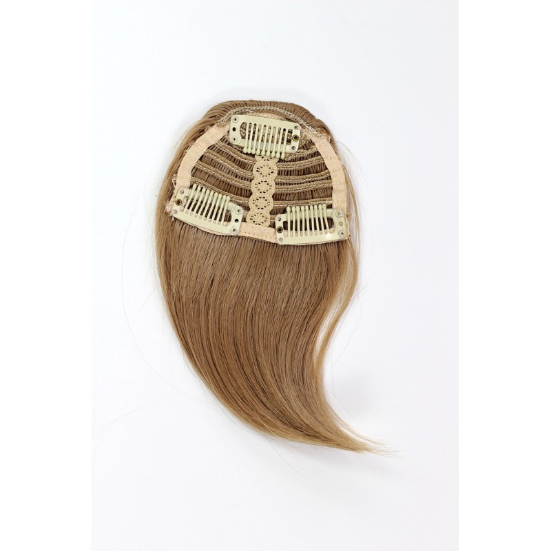 Hair Piece Clip in Bangs Fringe synthetic fiber dark blond
