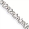 FindingKing Sterling Silver Round Rolo Link Bracelet 7"