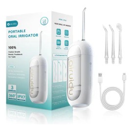 Irrigador Bucal Portátil Airuidu CF560 3 Modos con 4 Boquillas IPX7 Blanco