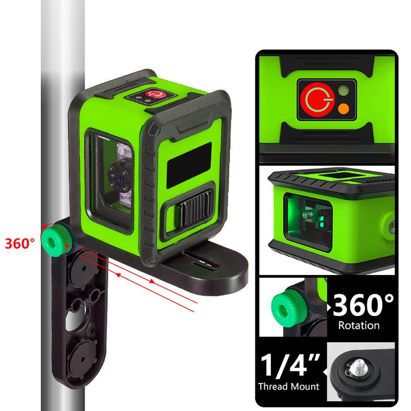Green Beam Line Level with L Bracket Tripod Self Leveling