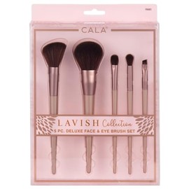 CALA - "Lavish Collection" brochas deluxe para maquillaje de cara y ojos (5 piezas)