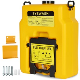 Magula 15 Gallon Portable Eye Wash Station OSHA-Approved,Wall Mounted Emergency Eyewash Station with Dual Spray,Ansi Certified First Aid Eye Wash Units,20 Minutes Eye Washing Station